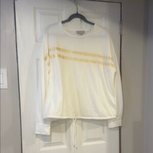 White and Gold Sweatshirt